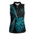 Personalised New Zealand Darts Women Sleeveless Polo Shirt Happiness Is A Tight Threesome Maori Paua Shell