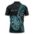 Personalised New Zealand Darts Zipper Polo Shirt Happiness Is A Tight Threesome Maori Paua Shell - Polynesian Pride