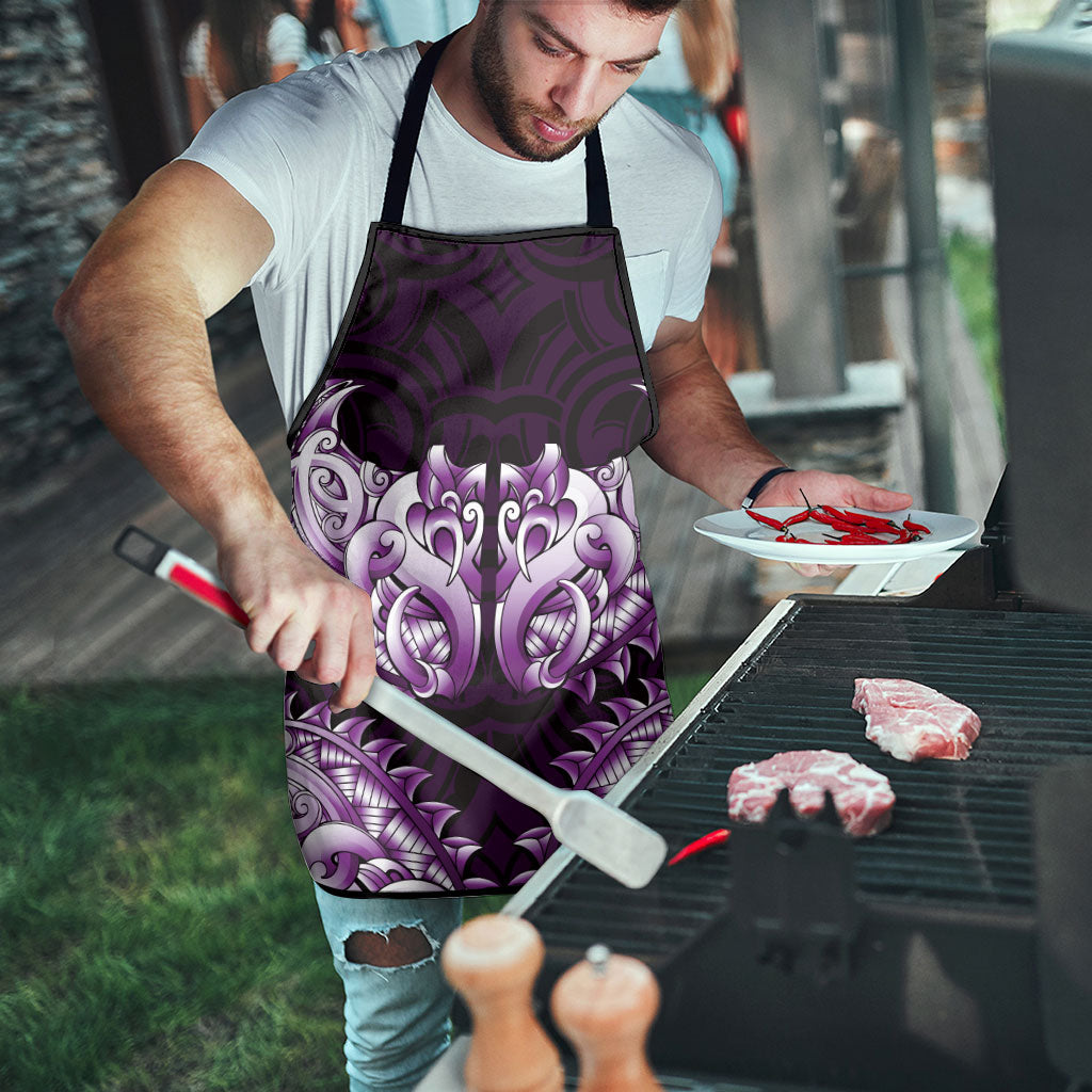New Zealand Ta Moko Apron Aotearoa Maori Chest Tattoo Purple LT14 - Polynesian Pride