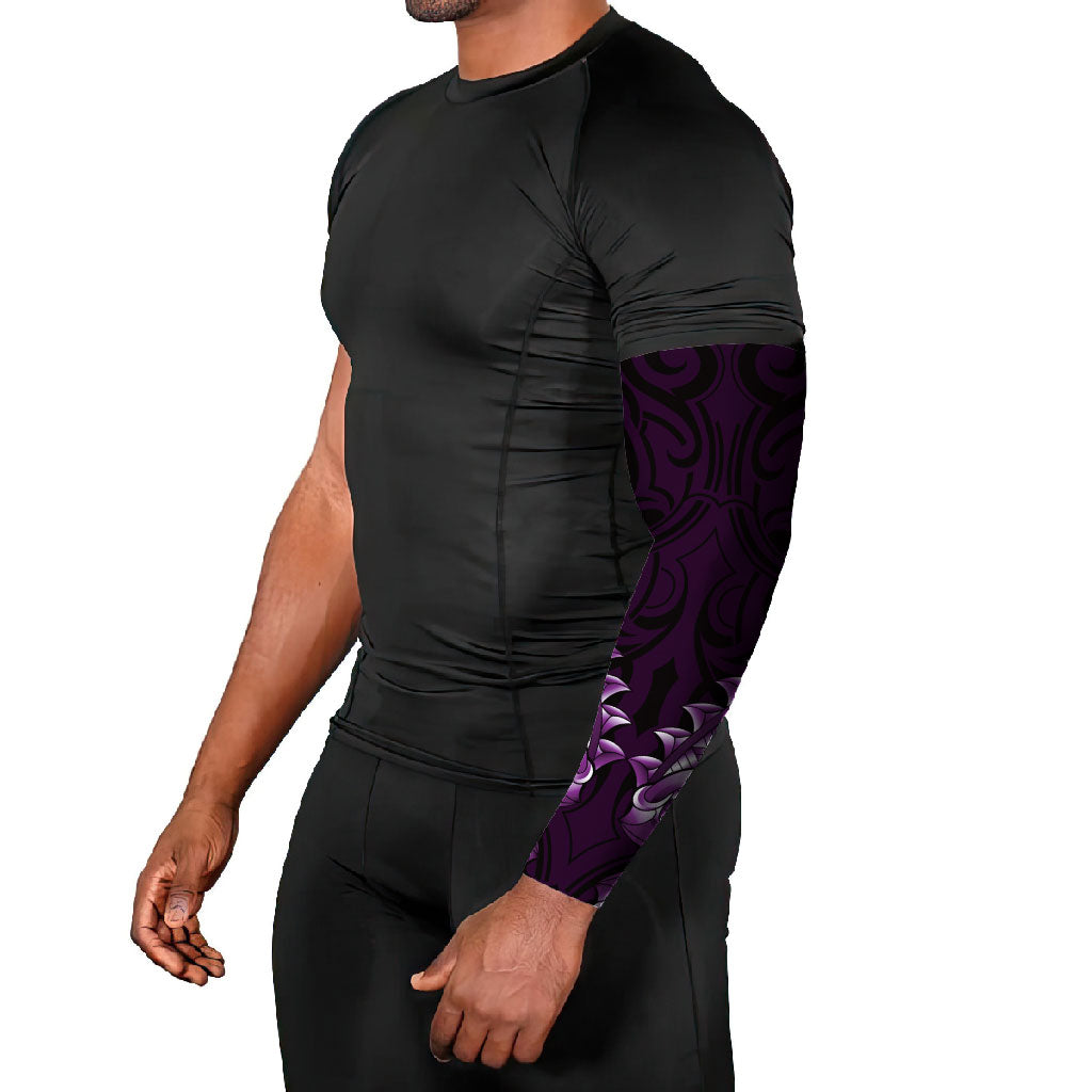 New Zealand Ta Moko Arm Sleeves Aotearoa Maori Chest Tattoo Purple LT14 - Polynesian Pride
