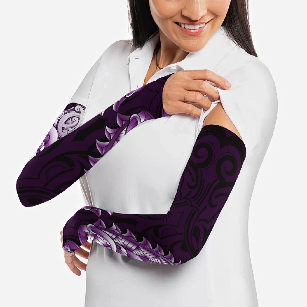 New Zealand Ta Moko Arm Sleeves Aotearoa Maori Chest Tattoo Purple LT14 - Polynesian Pride
