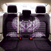 New Zealand Ta Moko Back Car Seat Cover Aotearoa Maori Chest Tattoo Purple LT14 - Polynesian Pride