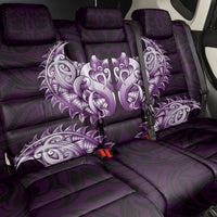 New Zealand Ta Moko Back Car Seat Cover Aotearoa Maori Chest Tattoo Purple LT14 - Polynesian Pride