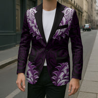 New Zealand Ta Moko Blazer Aotearoa Maori Chest Tattoo Purple LT14 - Polynesian Pride