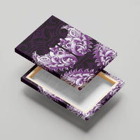 New Zealand Ta Moko Canvas Wall Art Aotearoa Maori Chest Tattoo Purple LT14 - Polynesian Pride