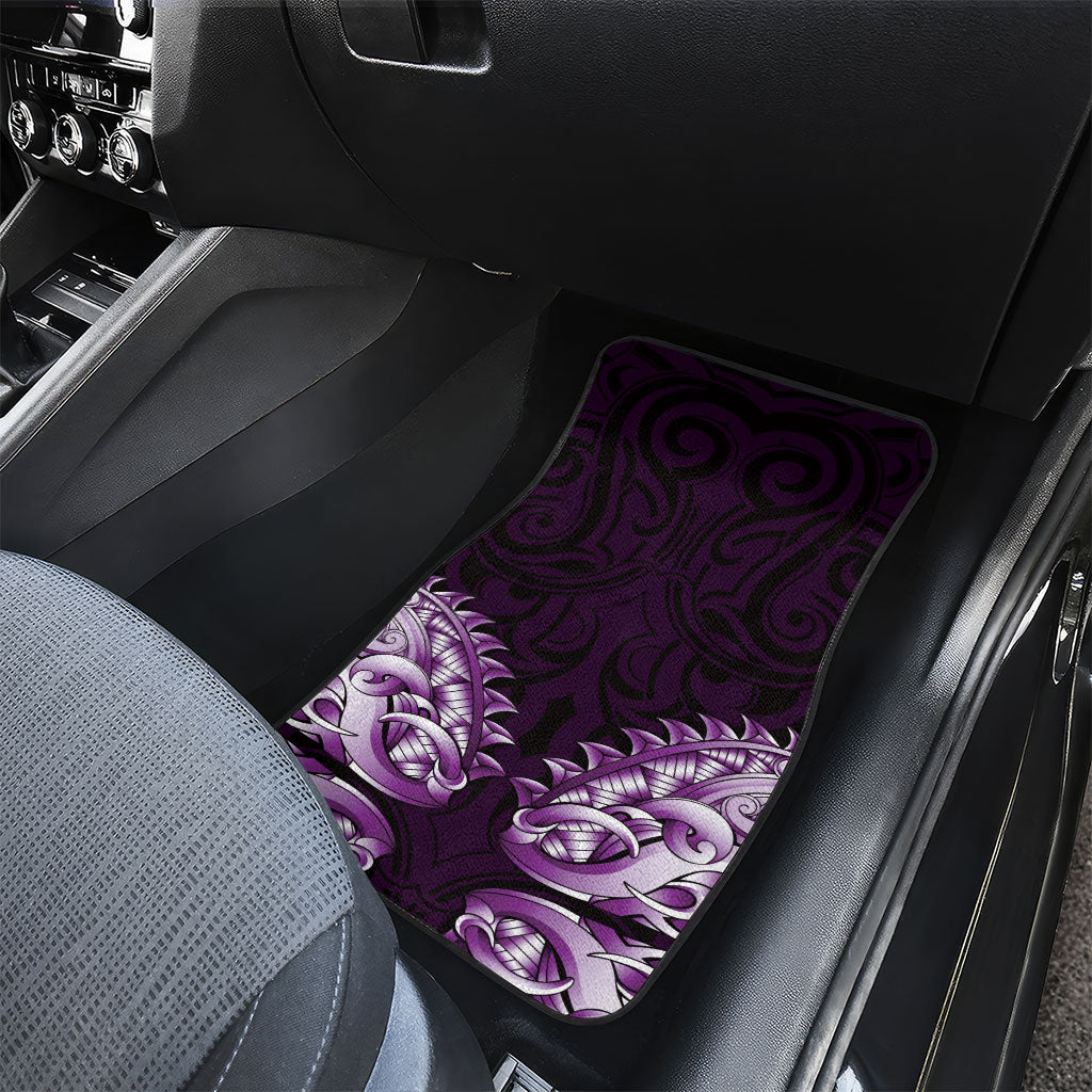 New Zealand Ta Moko Car Mats Aotearoa Maori Chest Tattoo Purple LT14 - Polynesian Pride