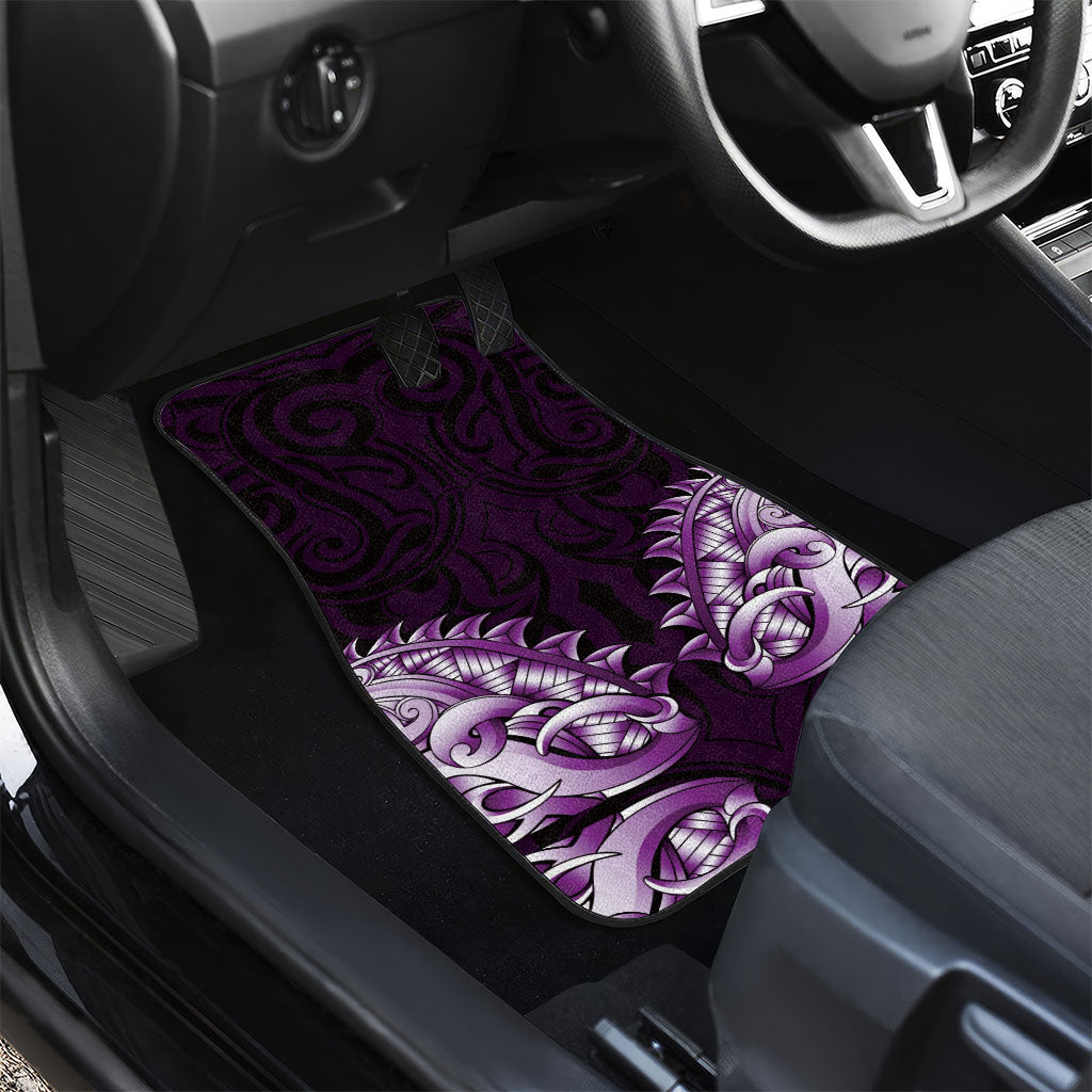 New Zealand Ta Moko Car Mats Aotearoa Maori Chest Tattoo Purple LT14 - Polynesian Pride