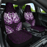 New Zealand Ta Moko Car Seat Cover Aotearoa Maori Chest Tattoo Purple LT14 One Size Purple - Polynesian Pride