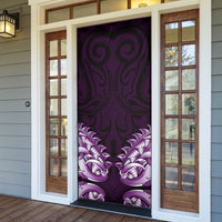 New Zealand Ta Moko Door Cover Aotearoa Maori Chest Tattoo Purple LT14 - Polynesian Pride