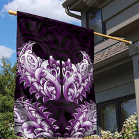 New Zealand Ta Moko Garden Flag Aotearoa Maori Chest Tattoo Purple LT14 - Polynesian Pride