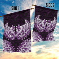 New Zealand Ta Moko Garden Flag Aotearoa Maori Chest Tattoo Purple LT14 - Polynesian Pride
