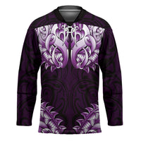 New Zealand Ta Moko Hockey Jersey Aotearoa Maori Chest Tattoo Purple LT14 Unisex Purple - Polynesian Pride