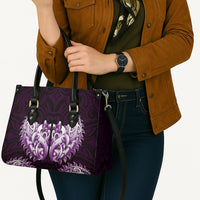 New Zealand Ta Moko Leather Bag Aotearoa Maori Chest Tattoo Purple LT14 - Polynesian Pride