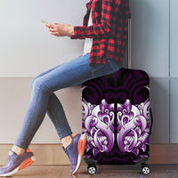 New Zealand Ta Moko Luggage Cover Aotearoa Maori Chest Tattoo Purple LT14 - Polynesian Pride