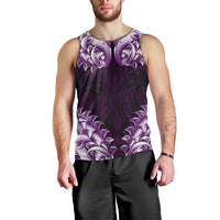New Zealand Ta Moko Men Tank Top Aotearoa Maori Chest Tattoo Purple LT14 - Polynesian Pride