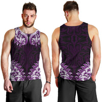 New Zealand Ta Moko Men Tank Top Aotearoa Maori Chest Tattoo Purple LT14 - Polynesian Pride