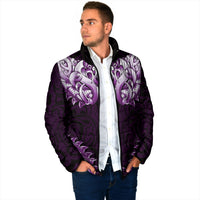New Zealand Ta Moko Padded Jacket Aotearoa Maori Chest Tattoo Purple LT14 - Polynesian Pride