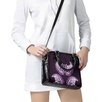 New Zealand Ta Moko Shoulder Handbag Aotearoa Maori Chest Tattoo Purple LT14 - Polynesian Pride