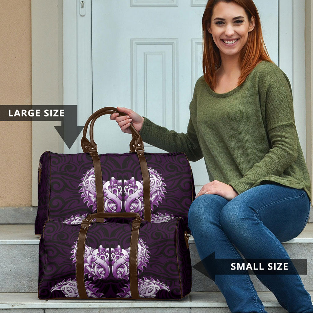 New Zealand Ta Moko Travel Bag Aotearoa Maori Chest Tattoo Purple LT14 - Polynesian Pride