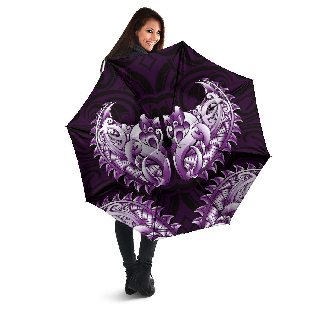 New Zealand Ta Moko Umbrella Aotearoa Maori Chest Tattoo Purple LT14 - Polynesian Pride