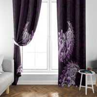 New Zealand Ta Moko Window Curtain Aotearoa Maori Chest Tattoo Purple LT14 - Polynesian Pride