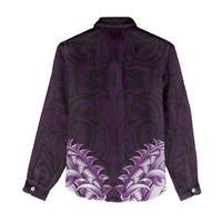 New Zealand Ta Moko Women Casual Shirt Aotearoa Maori Chest Tattoo Purple LT14 - Polynesian Pride