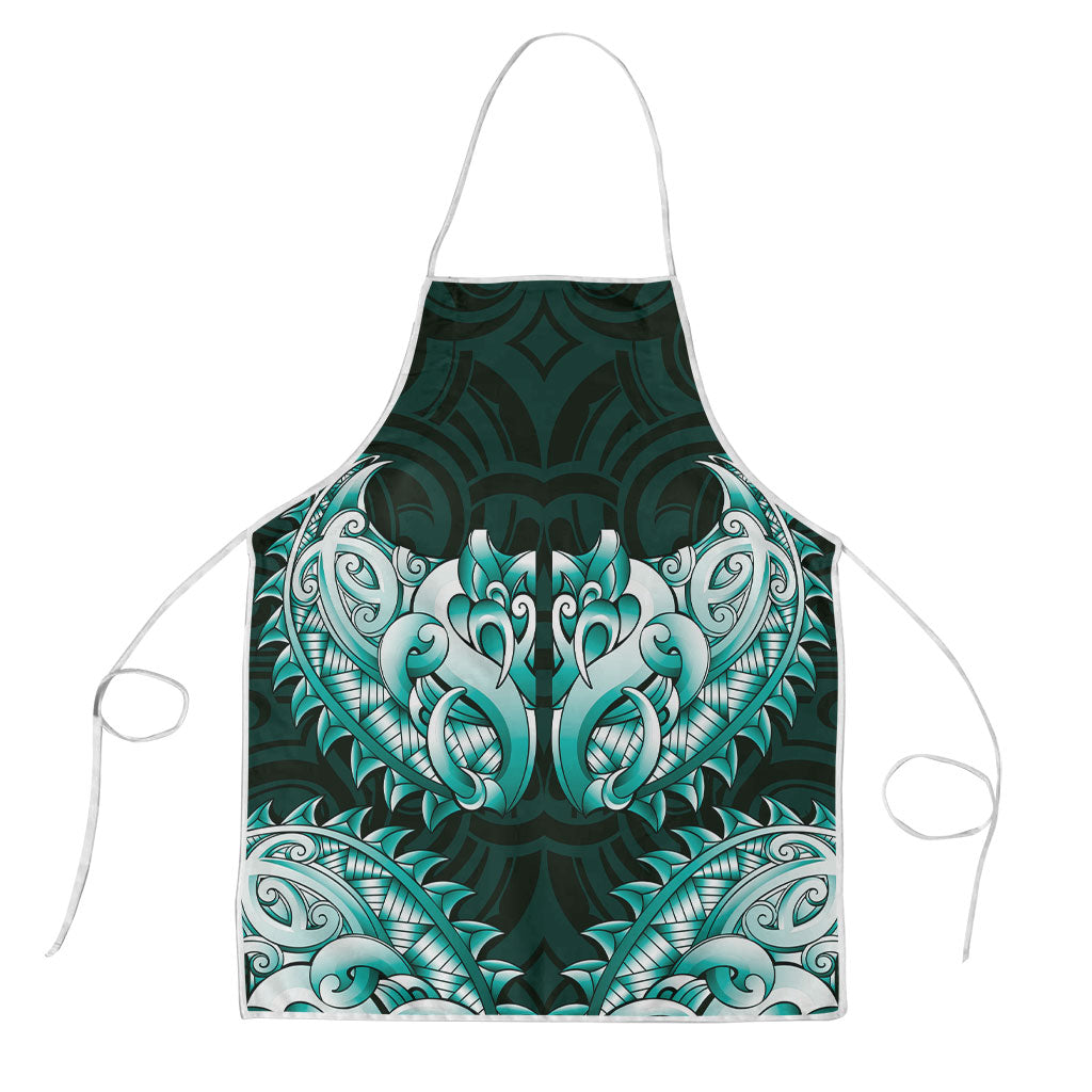 New Zealand Ta Moko Apron Aotearoa Maori Chest Tattoo Turquoise LT14 Turquoise - Polynesian Pride