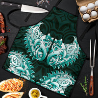 New Zealand Ta Moko Apron Aotearoa Maori Chest Tattoo Turquoise LT14 Turquoise - Polynesian Pride