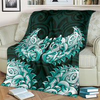 New Zealand Ta Moko Blanket Aotearoa Maori Chest Tattoo Turquoise LT14 - Polynesian Pride