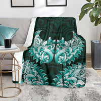 New Zealand Ta Moko Blanket Aotearoa Maori Chest Tattoo Turquoise LT14 - Polynesian Pride