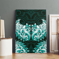 New Zealand Ta Moko Canvas Wall Art Aotearoa Maori Chest Tattoo Turquoise LT14 - Polynesian Pride