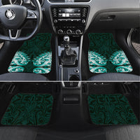 New Zealand Ta Moko Car Mats Aotearoa Maori Chest Tattoo Turquoise LT14 Set 4pcs Turquoise - Polynesian Pride