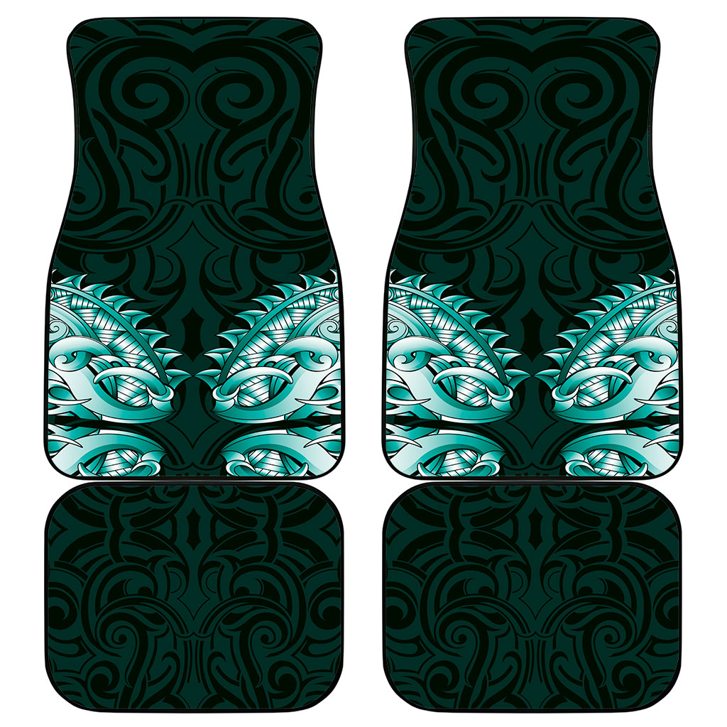 New Zealand Ta Moko Car Mats Aotearoa Maori Chest Tattoo Turquoise LT14 - Polynesian Pride