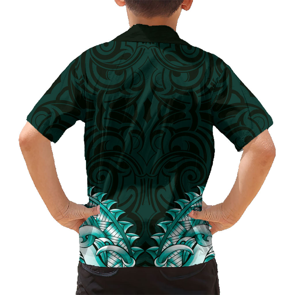 New Zealand Ta Moko Hawaiian Shirt Aotearoa Maori Chest Tattoo Turquoise LT14 - Polynesian Pride