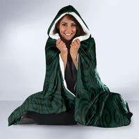 New Zealand Ta Moko Hooded Blanket Aotearoa Maori Chest Tattoo Turquoise LT14 - Polynesian Pride