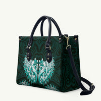 New Zealand Ta Moko Leather Bag Aotearoa Maori Chest Tattoo Turquoise LT14 Turquoise - Polynesian Pride