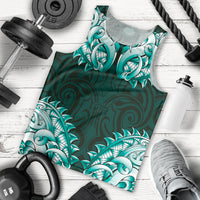 New Zealand Ta Moko Men Tank Top Aotearoa Maori Chest Tattoo Turquoise LT14 - Polynesian Pride