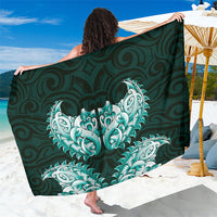 New Zealand Ta Moko Sarong Aotearoa Maori Chest Tattoo Turquoise LT14 One Size 44 x 66 inches Turquoise - Polynesian Pride