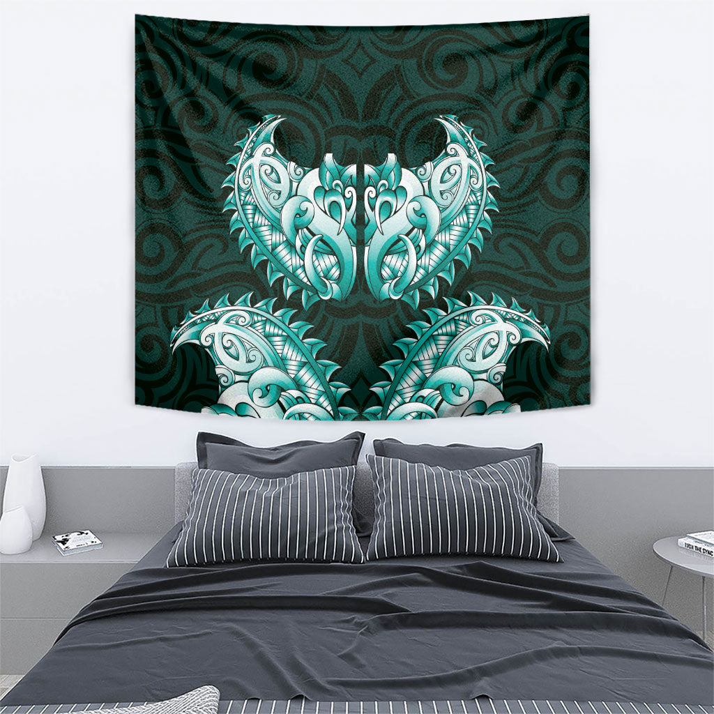 New Zealand Ta Moko Tapestry Aotearoa Maori Chest Tattoo Turquoise LT14 - Polynesian Pride