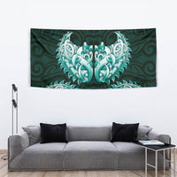 New Zealand Ta Moko Tapestry Aotearoa Maori Chest Tattoo Turquoise LT14 - Polynesian Pride