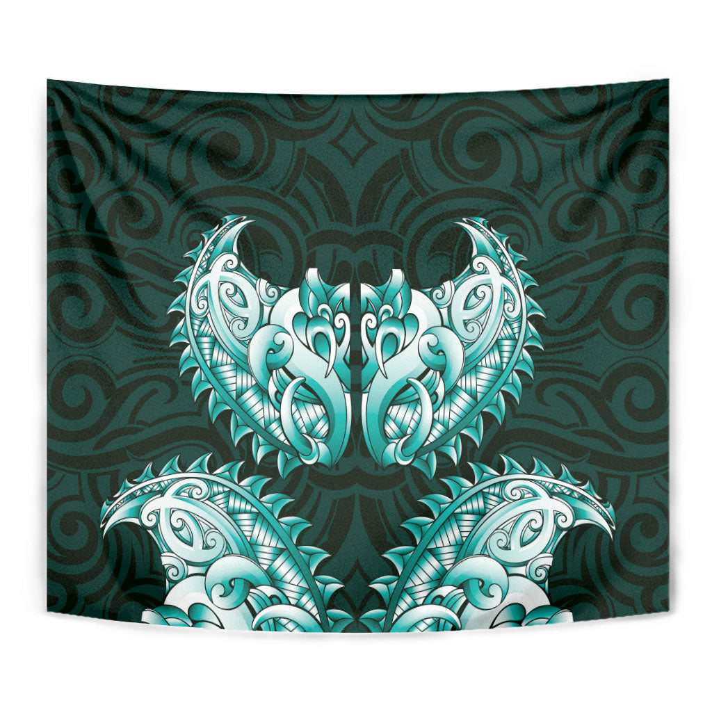 New Zealand Ta Moko Tapestry Aotearoa Maori Chest Tattoo Turquoise LT14 - Polynesian Pride