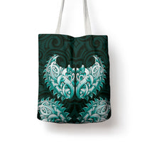 New Zealand Ta Moko Tote Bag Aotearoa Maori Chest Tattoo Turquoise LT14 - Polynesian Pride