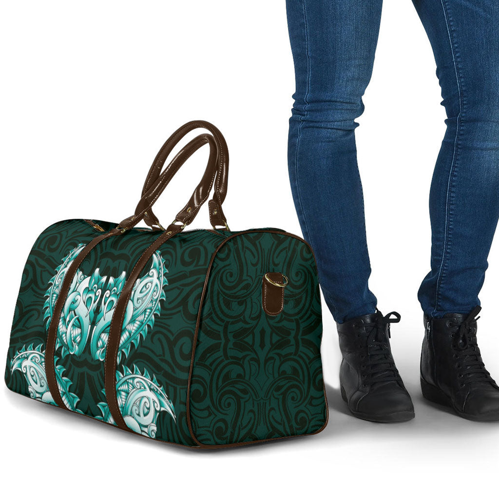 New Zealand Ta Moko Travel Bag Aotearoa Maori Chest Tattoo Turquoise LT14 - Polynesian Pride