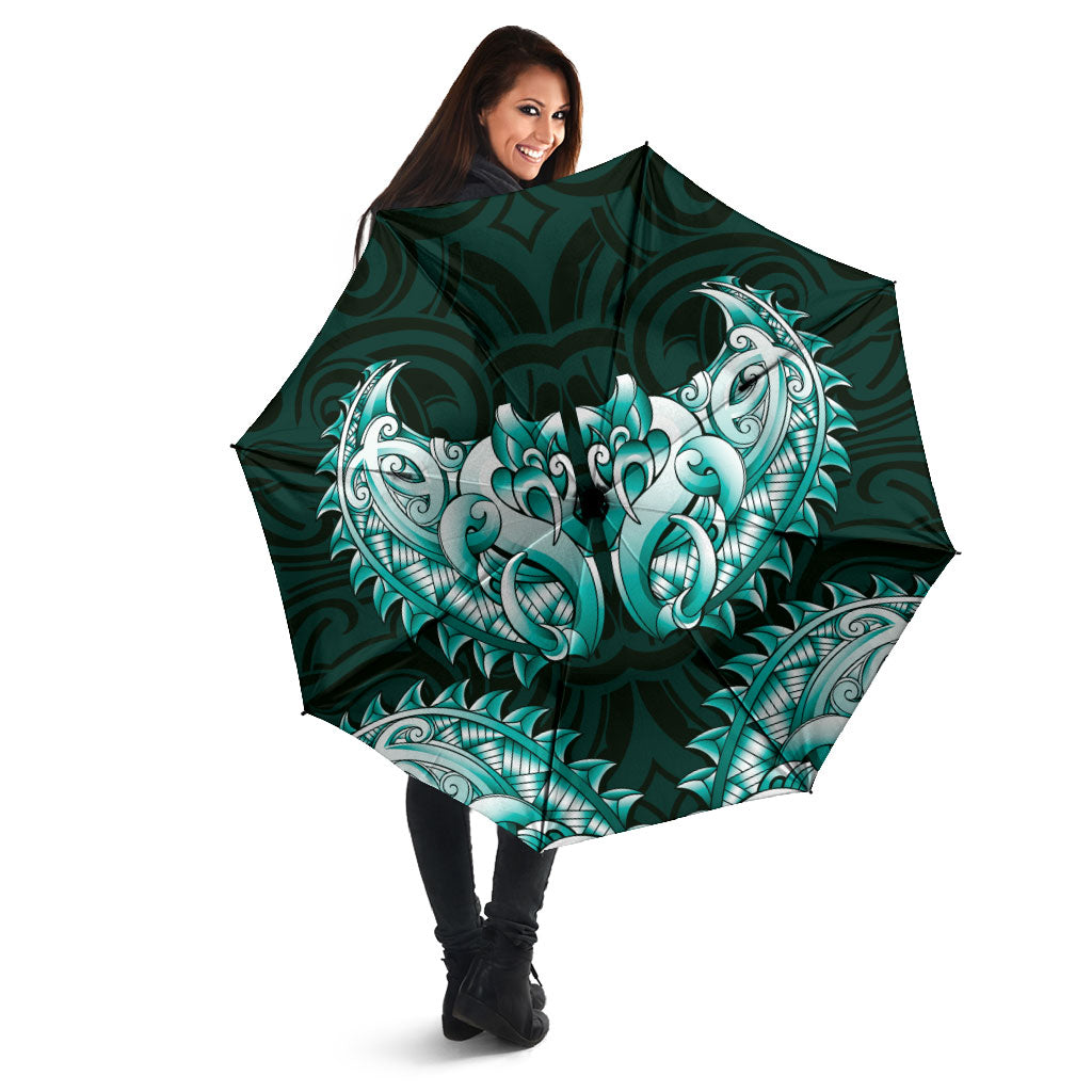 New Zealand Ta Moko Umbrella Aotearoa Maori Chest Tattoo Turquoise LT14 - Polynesian Pride