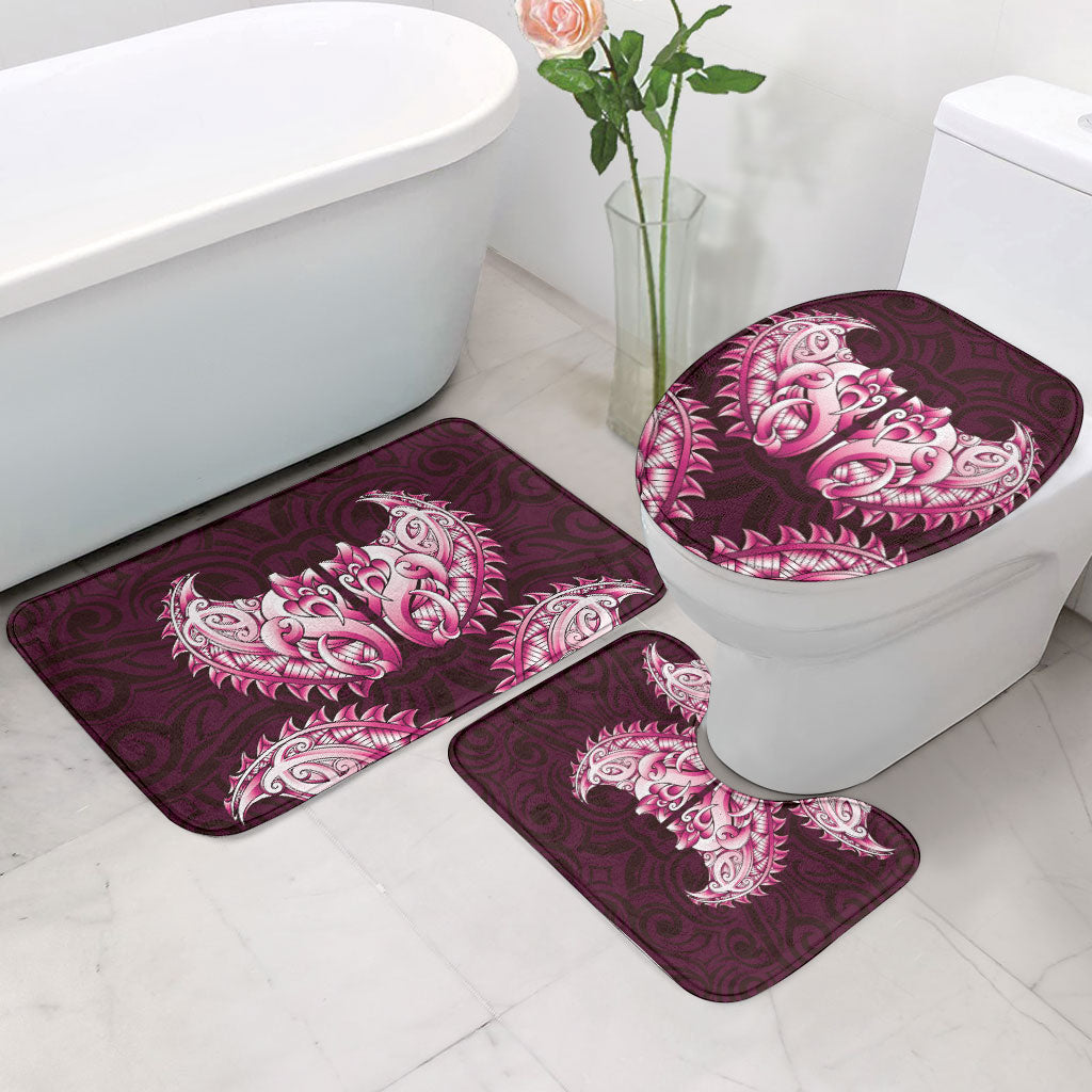 New Zealand Ta Moko Bathroom Set Aotearoa Maori Chest Tattoo Pink LT14 - Polynesian Pride