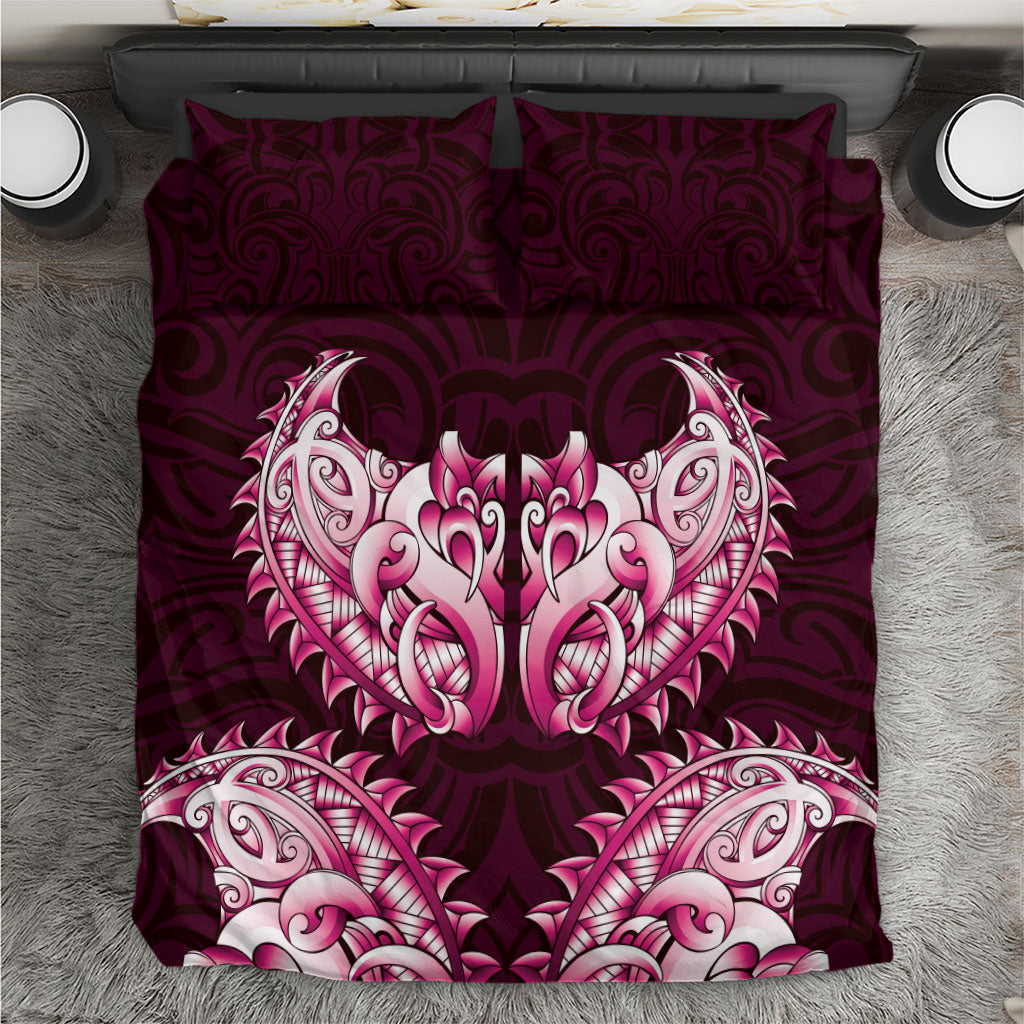 New Zealand Ta Moko Bedding Set Aotearoa Maori Chest Tattoo Pink LT14 Pink - Polynesian Pride
