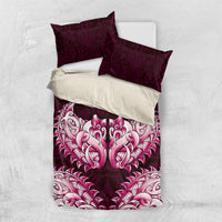 New Zealand Ta Moko Bedding Set Aotearoa Maori Chest Tattoo Pink LT14 US Twin 172cm x 218cm Pink - Polynesian Pride