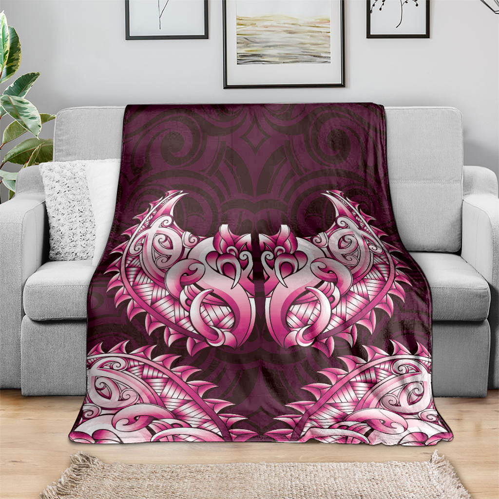 New Zealand Ta Moko Blanket Aotearoa Maori Chest Tattoo Pink LT14 - Polynesian Pride
