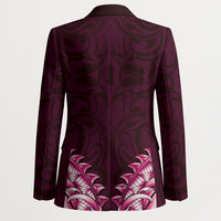 New Zealand Ta Moko Blazer Aotearoa Maori Chest Tattoo Pink LT14 - Polynesian Pride