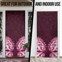 New Zealand Ta Moko Door Cover Aotearoa Maori Chest Tattoo Pink LT14 - Polynesian Pride